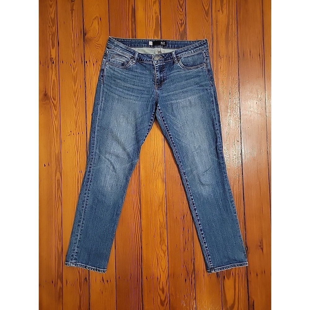KUT from the Kloth Catherine Boyfriend Jeans Women's 6 Mid Rise Straight Leg